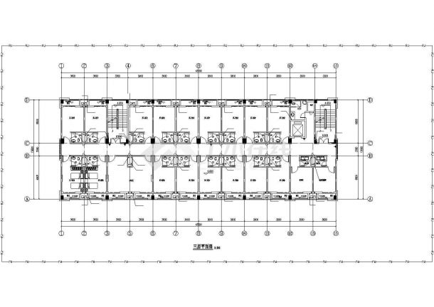 3300平米五层框架结构职工宿舍楼给排水设计CAD图纸（含架空层）-图一