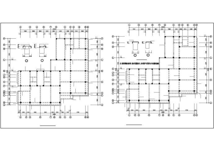 长24.6米 宽24.3米 5层V形框架房产办公楼结构施工图（设计说明）_图1