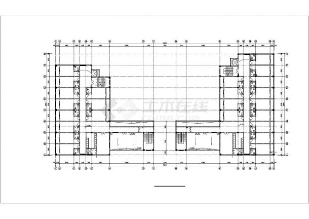 六安市某现代化工厂6层框架结构宿舍楼全套给排水设计CAD图纸-图一