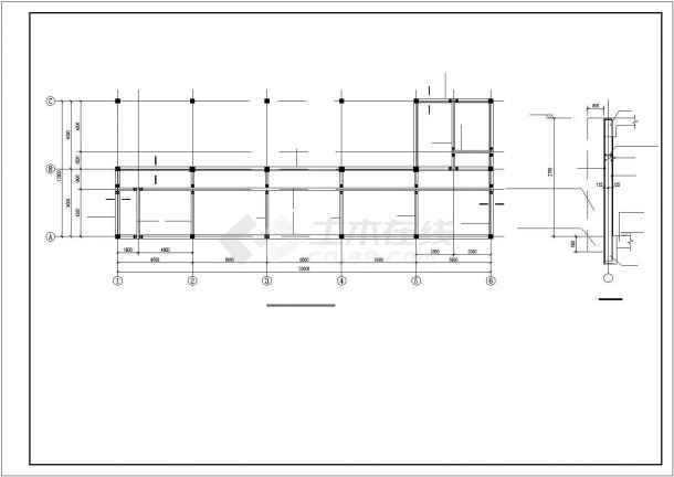 长33米 宽12米 -1+3层框架办公楼结构施工图（设计说明）-图二
