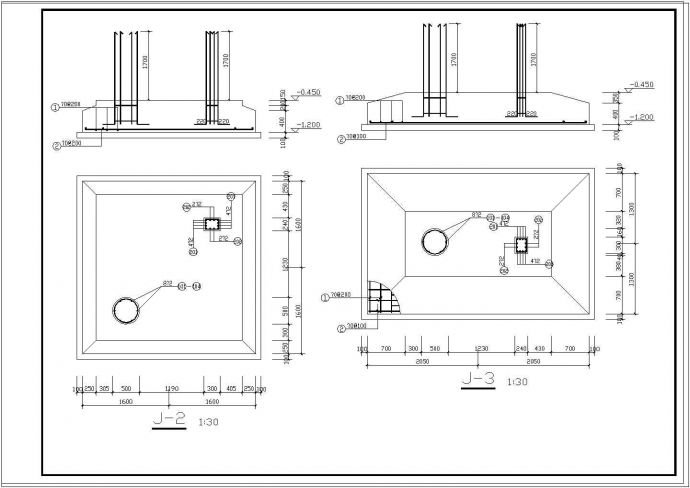 某高档别墅框架结构施工设计cad图纸_图1