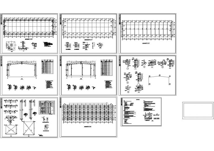 单层门式轻钢结构厂房结施CAD全套图纸_图1
