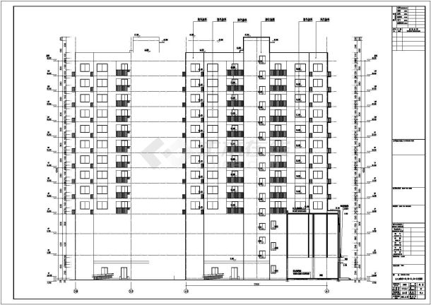 [武汉]现代高层塔式住宅带底商建筑施工图-图二