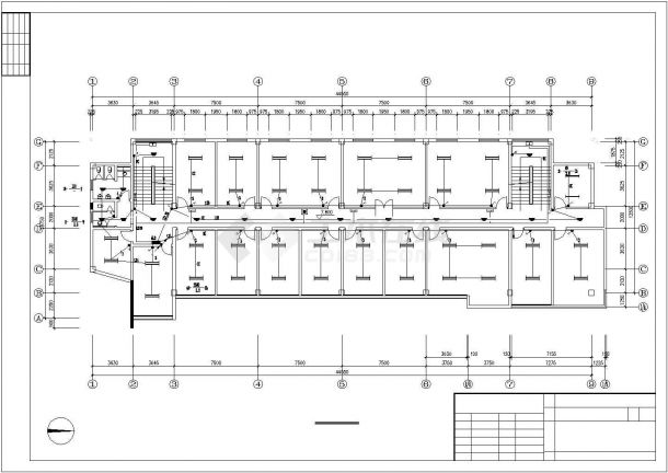 四层物流园办公楼电气CAD图-图二