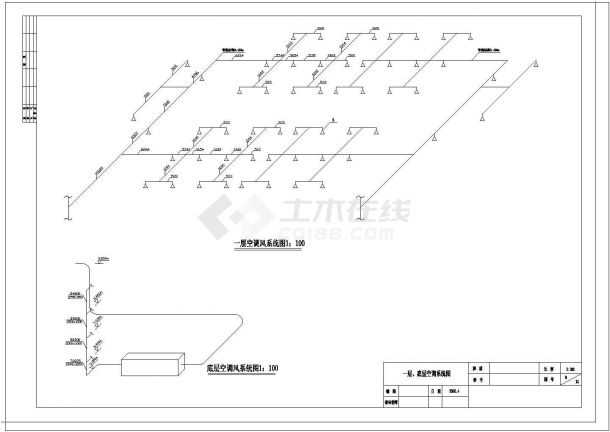 [上海]四层商场空气调节系统设计施工CAD图-图一