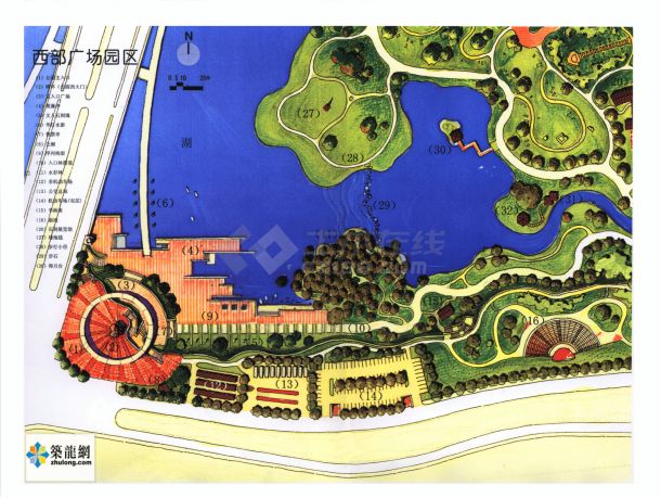 公园规划设计CAD布置图-图二
