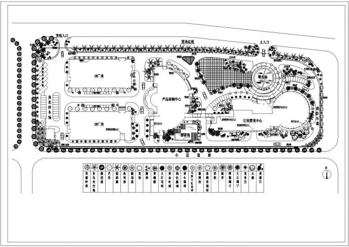 某工厂环境景观CAD规划参考图_图1