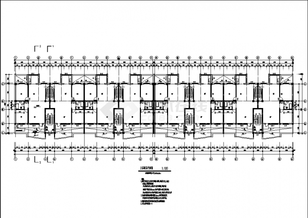 四套底商住宅楼规划设计建筑施工cad图纸（含说明）-图一