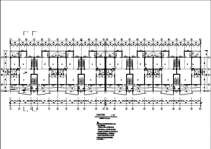 四套底商住宅楼规划设计建筑施工cad图纸（含说明）_图1
