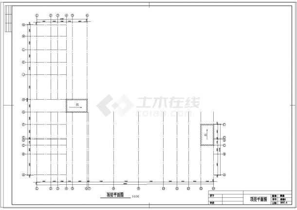 办公楼设计_杭州六层小型办公楼建筑方案cad设计图纸-图一