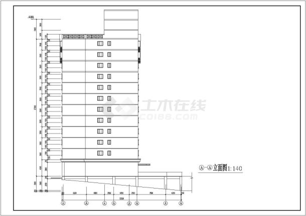 重庆市某中学8500平米12层框架结构宿舍楼全套建筑CAD设计图纸-图一