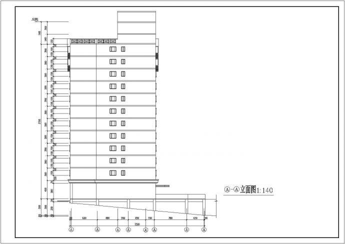 重庆市某中学8500平米12层框架结构宿舍楼全套建筑CAD设计图纸_图1