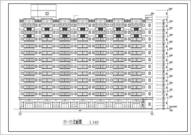 重庆市某中学8500平米12层框架结构宿舍楼全套建筑CAD设计图纸-图二