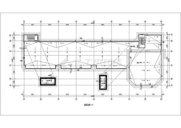 昆山市某社区3260平米3层框架结构私立幼儿园平立剖面设计CAD图纸-图一