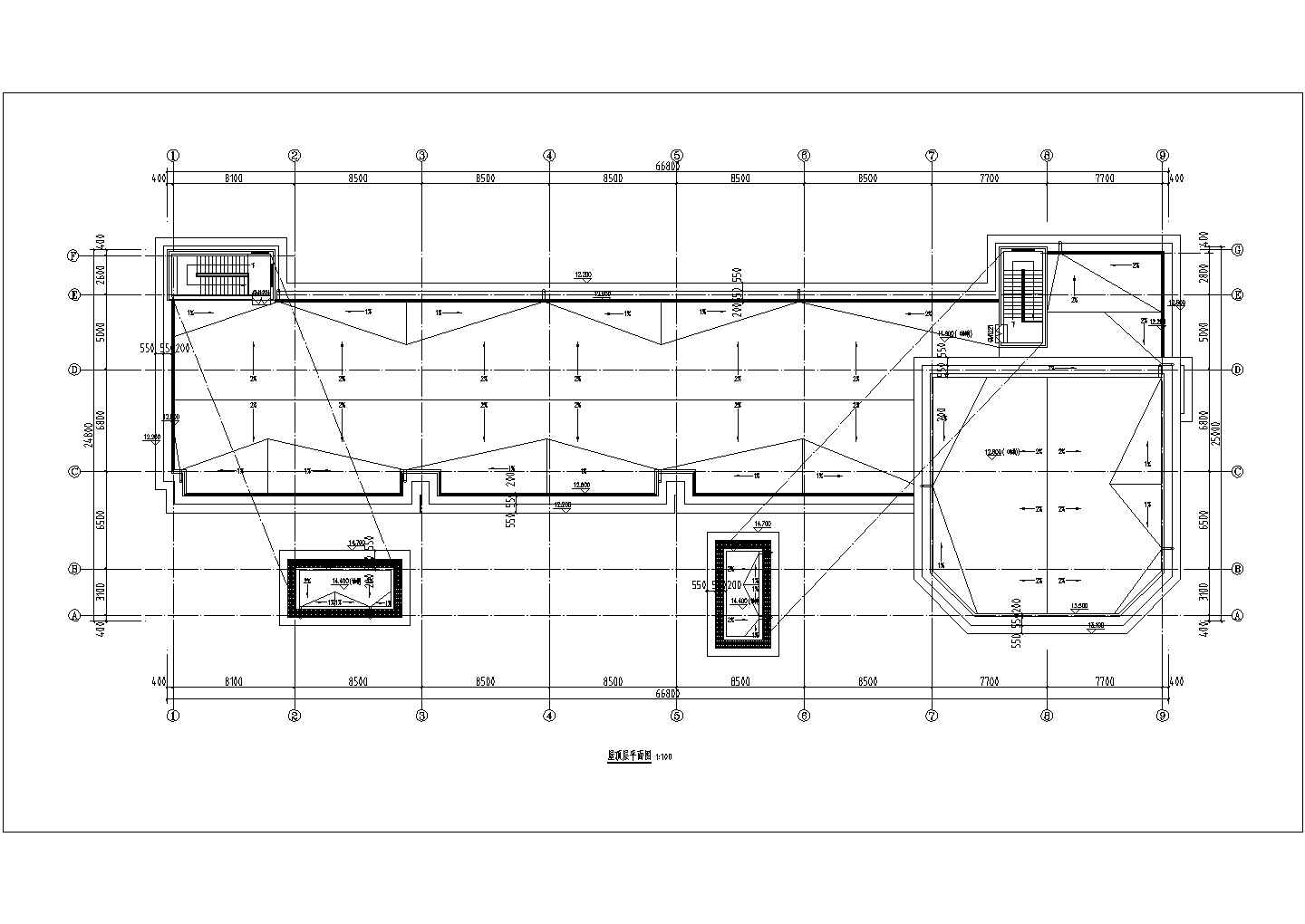昆山市某社区3260平米3层框架结构私立幼儿园平立剖面设计CAD图纸