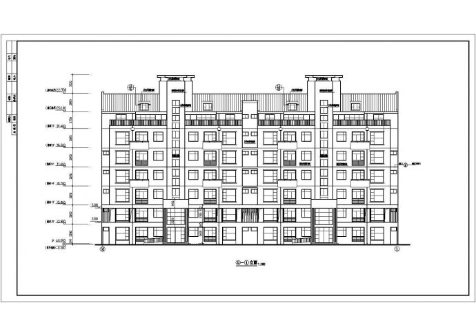 某住宅小区七层剪力墙结构住宅楼设计cad全套建筑施工图（含设计说明）_图1