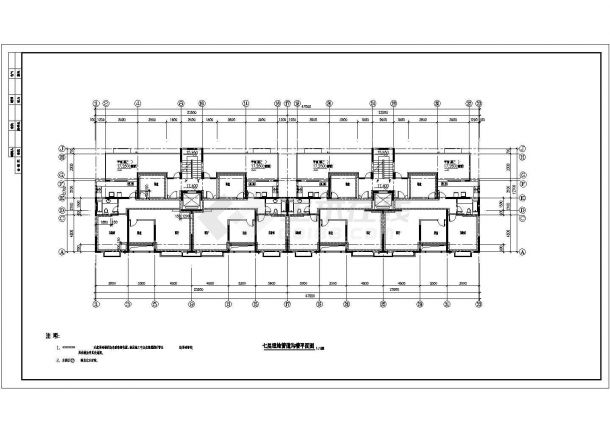 某住宅小区七层剪力墙结构住宅楼设计cad全套建筑施工图（含设计说明）-图二