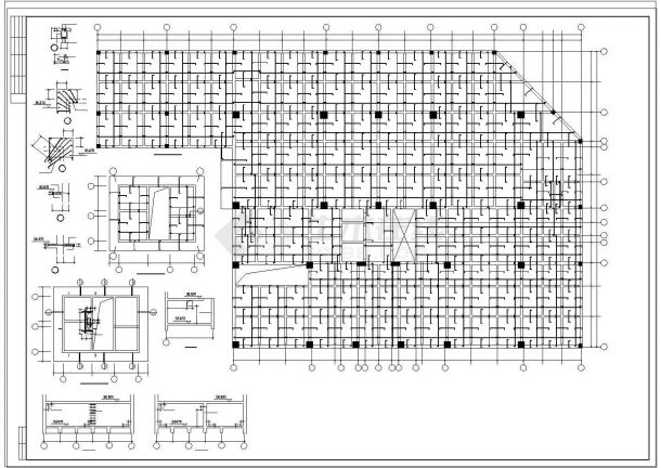 华北区某16层框剪体系结构住宅楼建筑cad图纸-图二