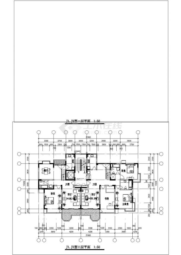 几十个住宅户型设计施工cad图-图一