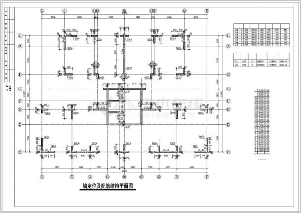 剪力墙结构住宅楼施工cad工程图纸-图二