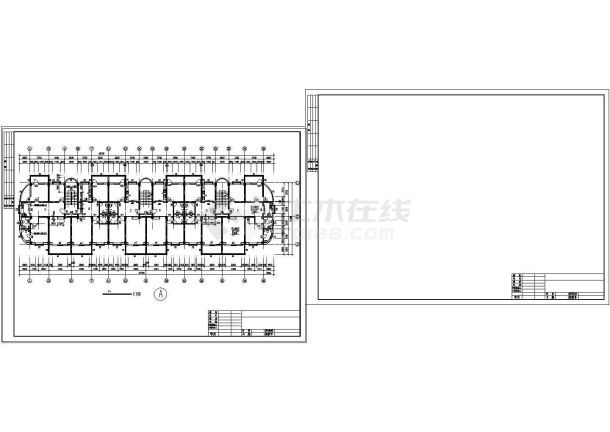 江南某花园洋房住宅楼设计施工cad图纸-图二