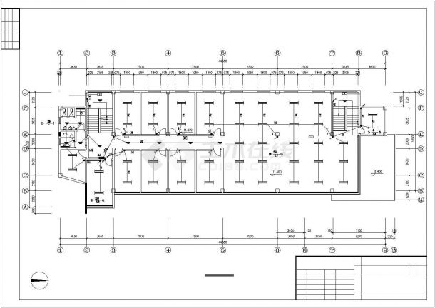某小型物流园办公楼电气设计CAD竣工图-图二