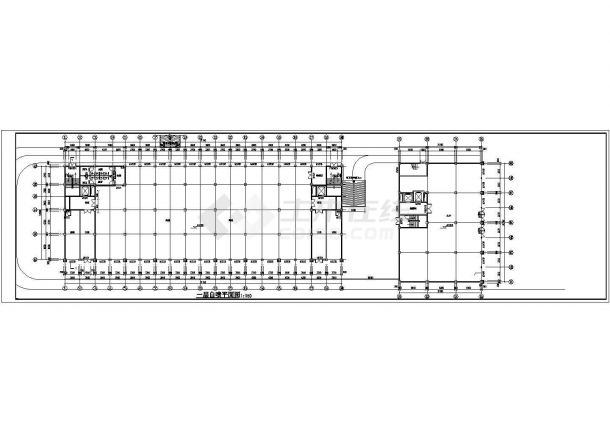 1.6万平米7层框架结构商务酒店给排水设计CAD图纸（1-2层商用）-图一