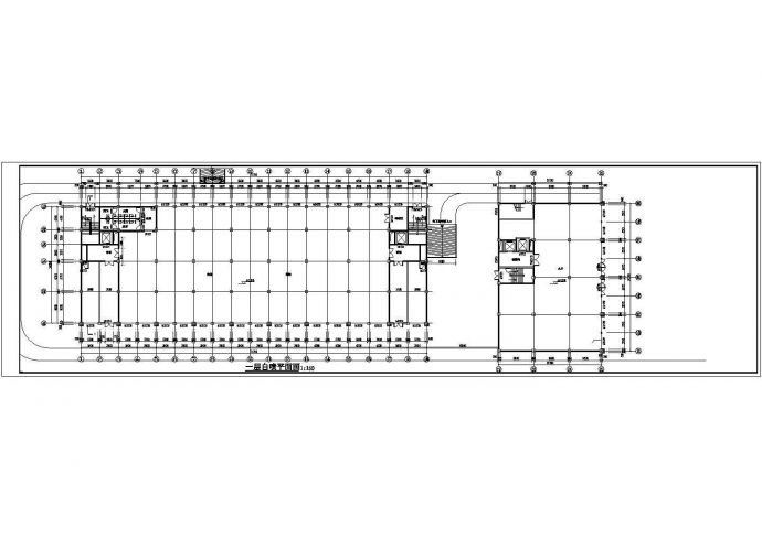 1.6万平米7层框架结构商务酒店给排水设计CAD图纸（1-2层商用）_图1