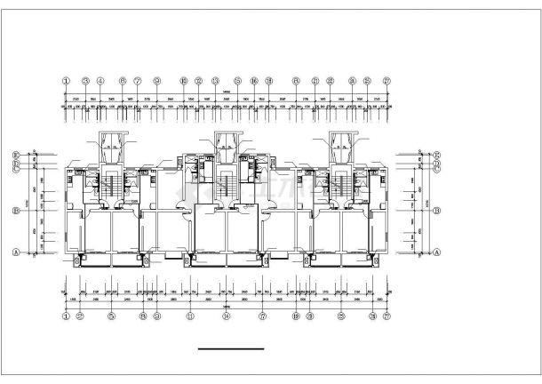 合肥市某小区六层砖混结构住宅楼给排水设计CAD图纸（1层6户）-图一