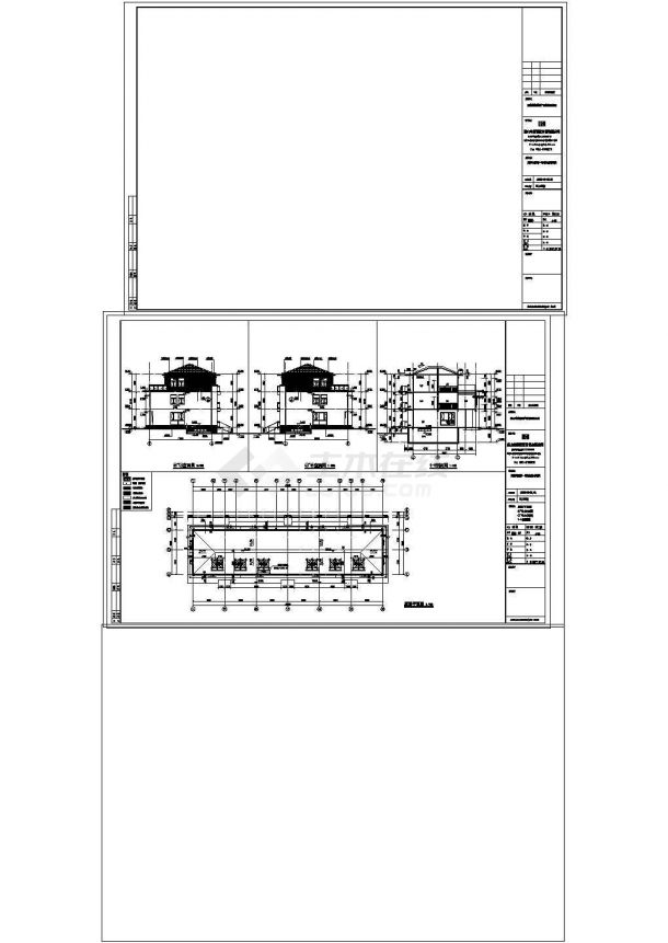 地上3层框剪结构联排别墅建筑施工图2017-图一
