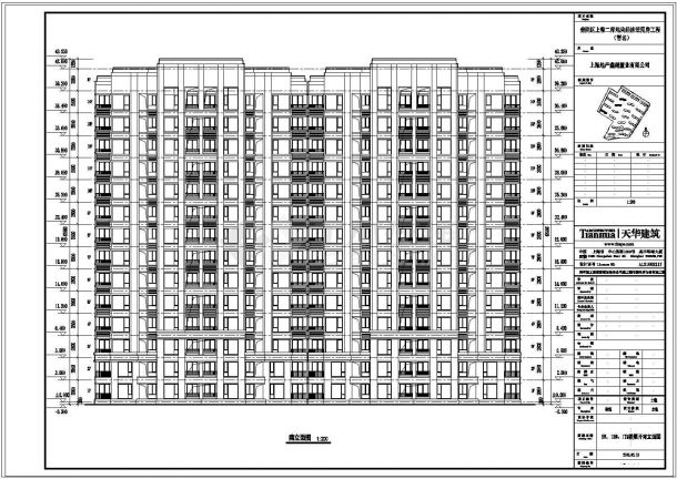 [上海]塔式高层矩形体块经济适用房建筑施工图-图二