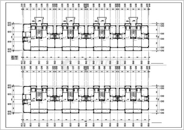 天津某小区6层砖混结构住宅楼给排水设计CAD图纸（含阁楼/3套方案）-图二