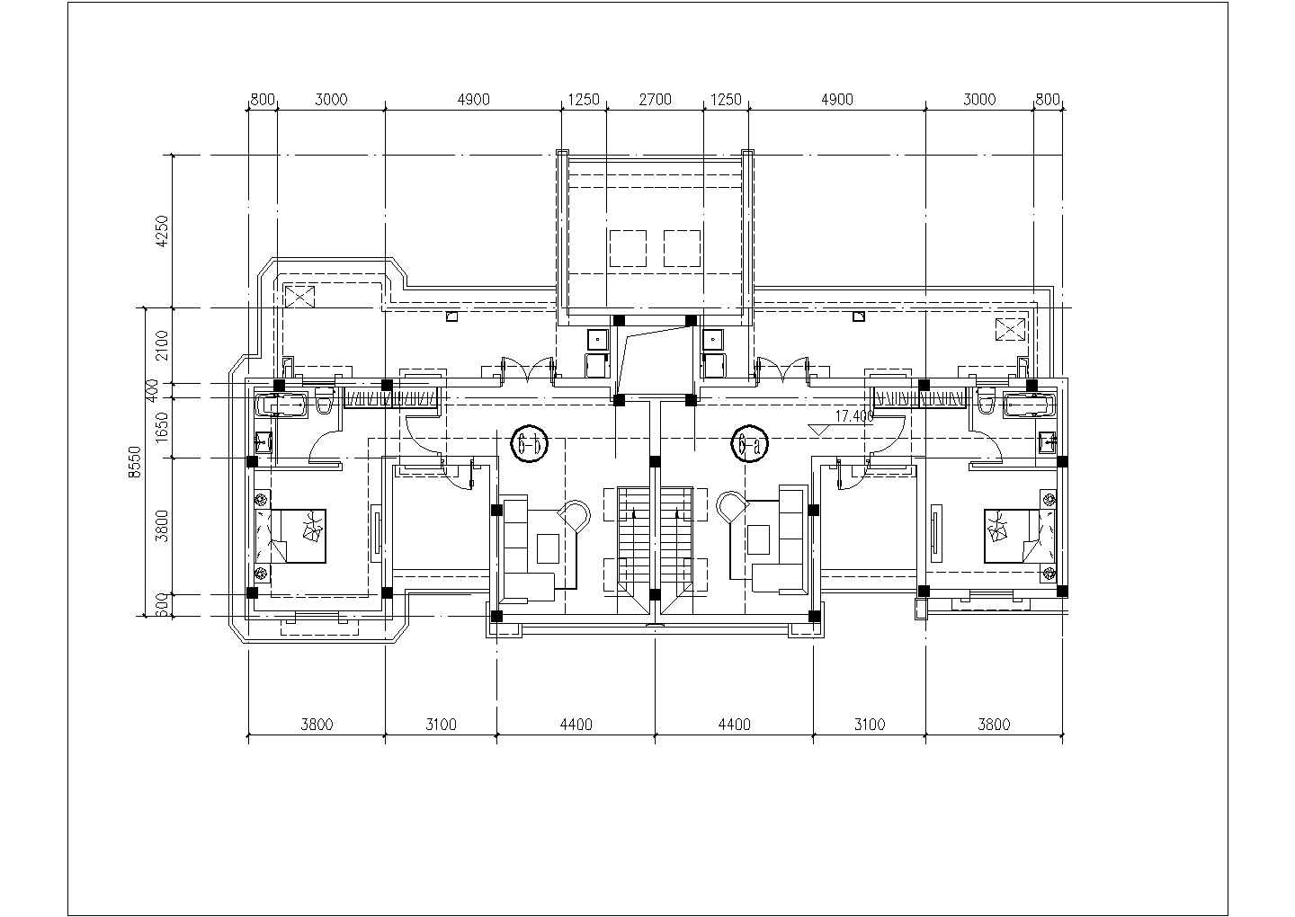 金地宝山洋房户型图设计CAD