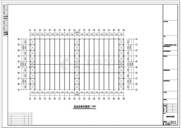 厂房设计_力丰石业钢结构厂房工程CAD施工图-图二