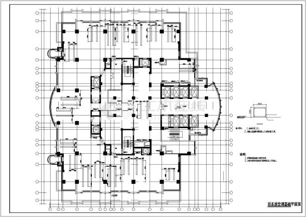 某医院多层综合楼（办公+手术室）空调通风系统设计cad全套施工图（含设计说明）-图一