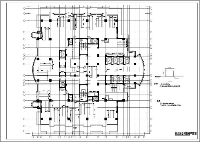 某医院多层综合楼（办公+手术室）空调通风系统设计cad全套施工图（含设计说明）_图1