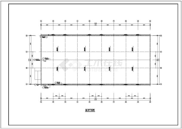 某2层框架车间建筑设计全套cad施工图-图一