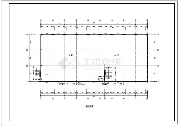 某2层框架车间建筑设计全套cad施工图-图二