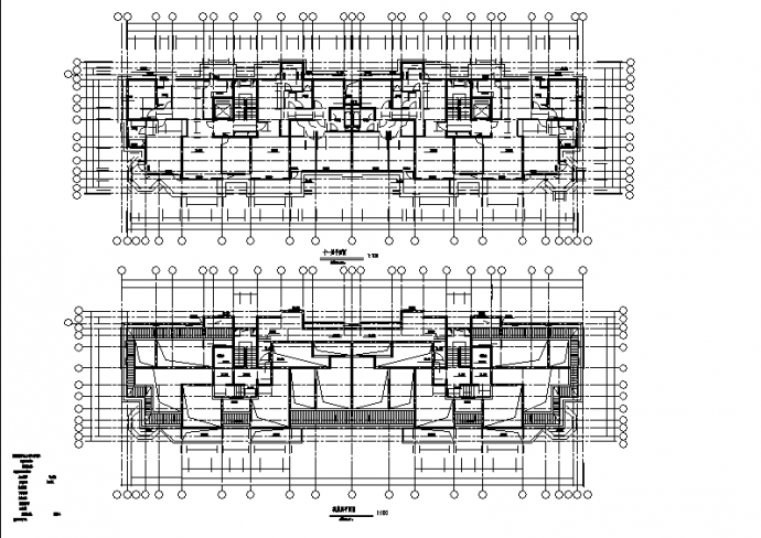 二套上海小高层住宅楼建筑设计施工cad图纸_图1
