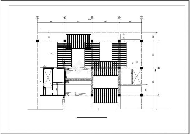 办公楼设计_某办公楼8层和10层加固cad整套设计施工图纸-图二