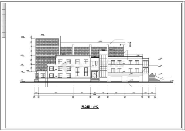 某报告厅建筑设计施工cad方案图纸-图二