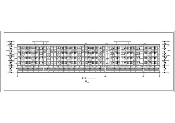 郑州某工厂4900平米4层职工宿舍楼全套建筑设计CAD图纸（含车库层）-图二