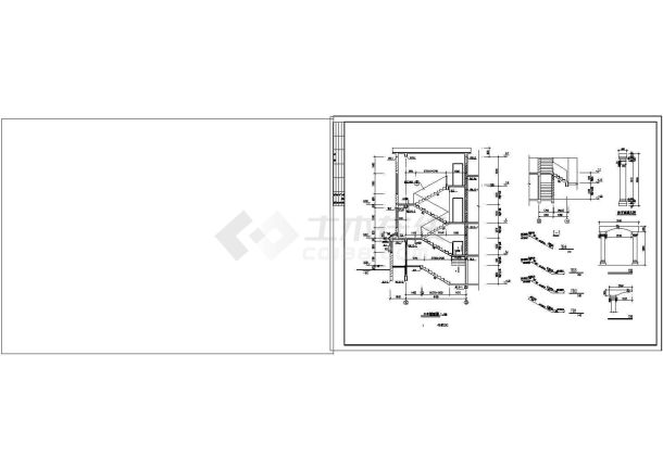 某渡假村落别墅cad全套建筑施工图纸-图一