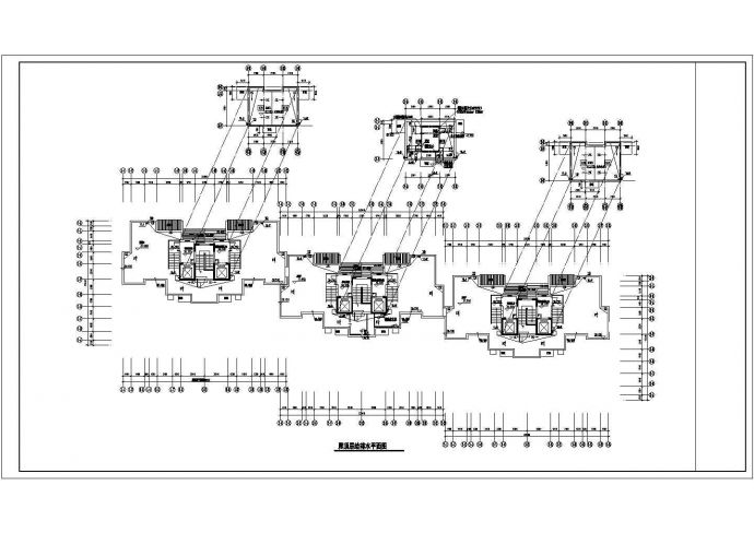 上海市某小区13层框架结构住宅楼全套平面给排水设计CAD图纸_图1