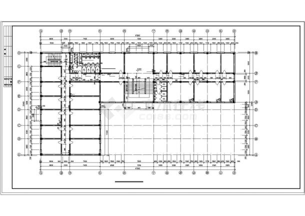 办公楼设计_某集团高层办公楼施工建筑设计cad图纸-图二