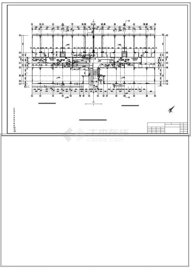 某十层商住楼建筑设计全套施工cad图纸-图二