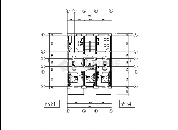 三套北方板式小高层住宅楼建筑设计施工cad图纸-图二