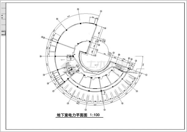 天津某3层框架结构商务会所全套电气系统设计CAD图纸-图一