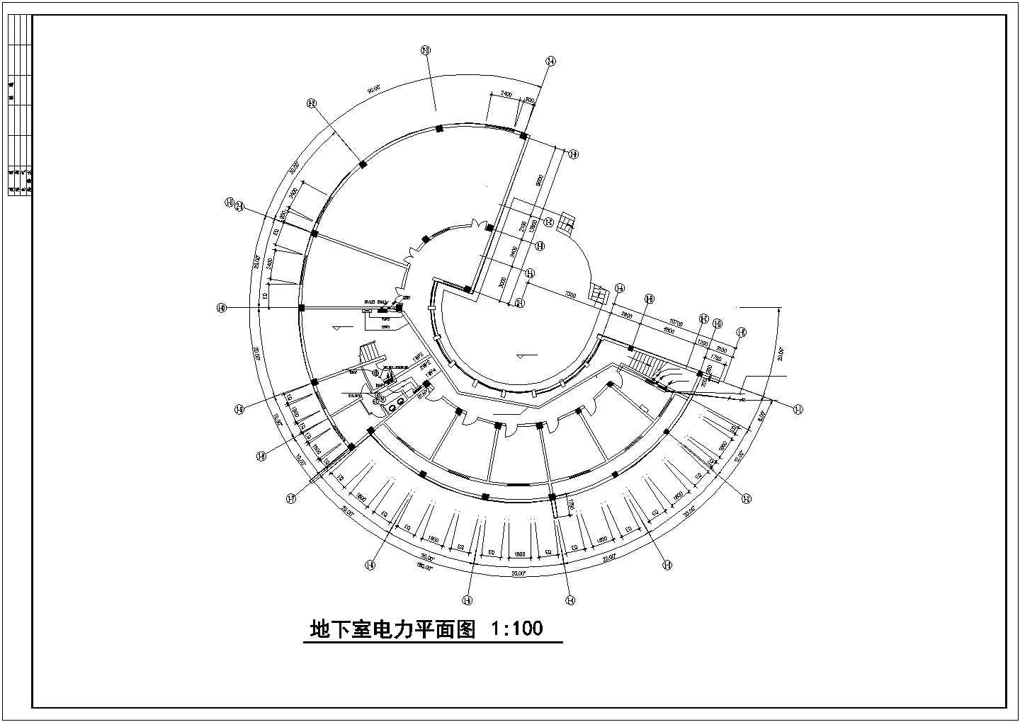 天津某3层框架结构商务会所全套电气系统设计CAD图纸