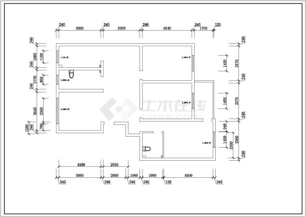 苏州市某新建小区128平米户型全套装修设计CAD图纸-图一